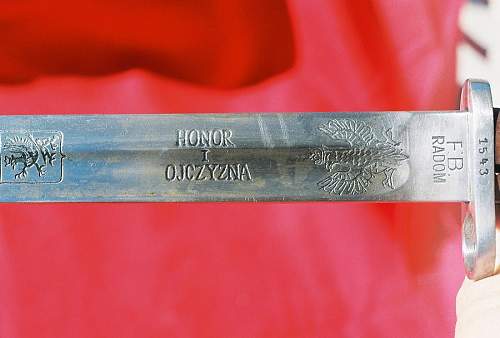 Polish WZ 24 bayonet ,engraved