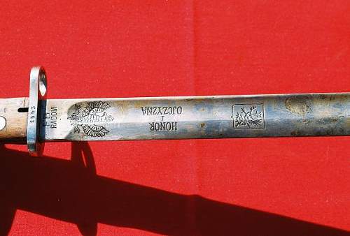 Polish WZ 24 bayonet ,engraved