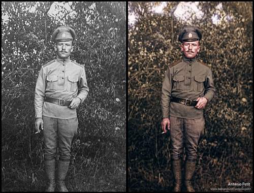 Restored Photography of Polish soldier