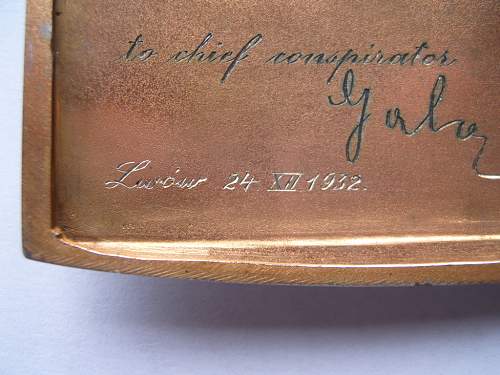 &quot;Conspirators&quot;  Activities Lwow 1932?  (Enscribed Silver Cigarette Case)