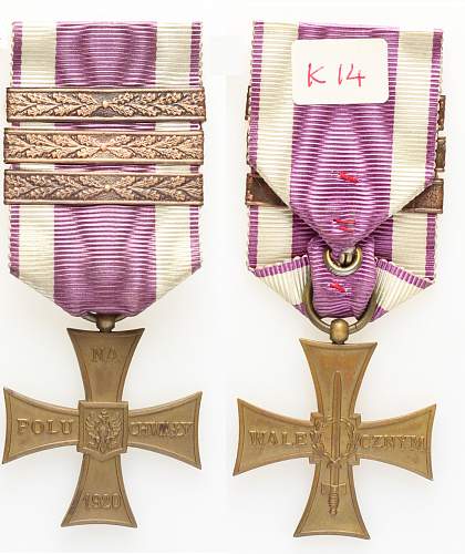 Cross of Valour (Krzy&#380; Walecznych) – Pre-WW2 Types