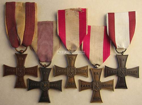 Cross of Valour (Krzy&#380; Walecznych) – Pre-WW2 Types