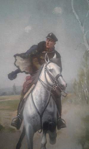 Painting of a Polish Trooper 1920 - Szwadron pionierów