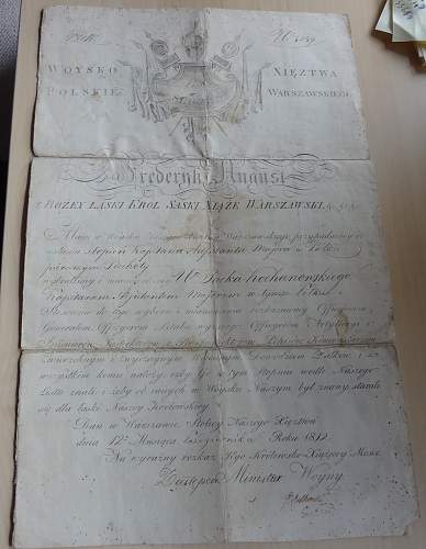 Napoleonic promotion document.