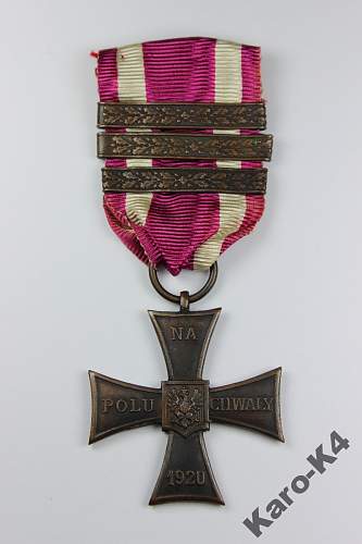 Cross of Valour (Krzy&#380; Walecznych) – Pre-WW2 Types