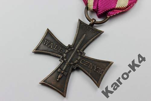 Cross of Valour (Krzy&#380; Walecznych) – Pre-WW2 Types