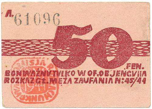 POW Camp Money from Oflags for Polish Officers