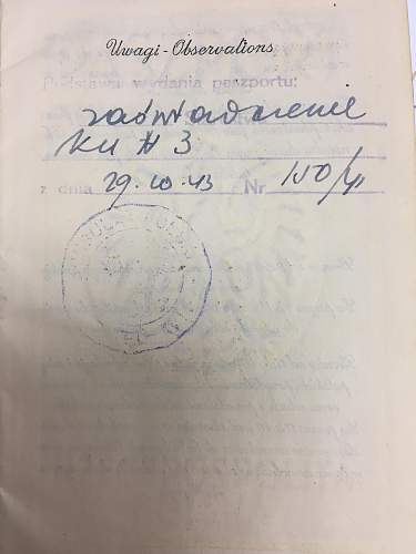 Polish hand writing from 1943