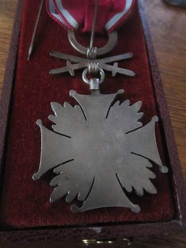 Spink silver Cross of Merit with Swords.