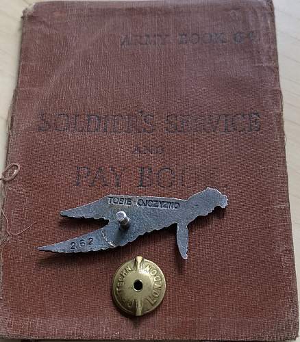 Another Para Badge reunited with documents. Polish SOE Courier who jumped in to Poland. One of 28