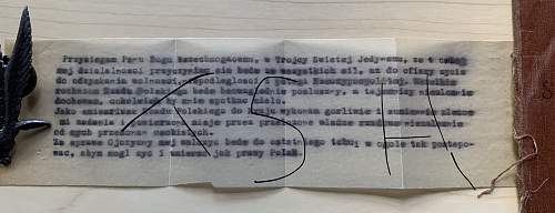 Another Para Badge reunited with documents. Polish SOE Courier who jumped in to Poland. One of 28