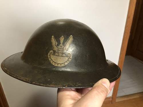 please help to identify this polish / british m1917   / BMB 1942 Helmet