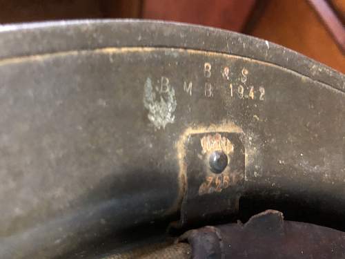 please help to identify this polish / british m1917   / BMB 1942 Helmet