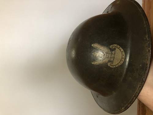 please help to identify this polish / british m1917   / BMB 1942 Helmet