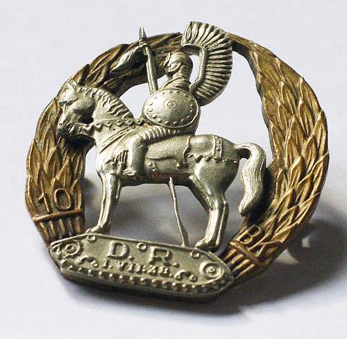 10th Dragoons of the 1 Polish Armoured Division badge