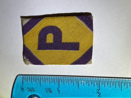 Polish Forced Laborer Badge Made into a Collar Tab(?) Recovered At/Near Flossenburg, May 1945