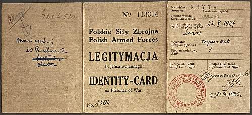 Ex pow identity card