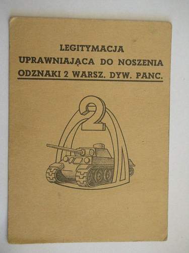 2 nd Warsaw Armored Division Badge