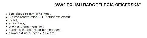 Polish Regimental Badges WW2