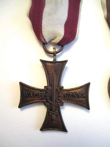 My late father-in-law's Krzy&#380; Walecznych (Cross of Valour)