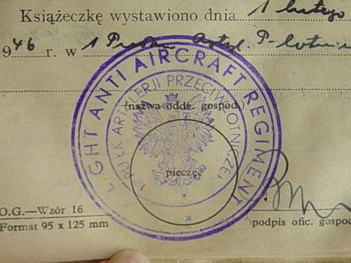 Free Polish Officers paybook.