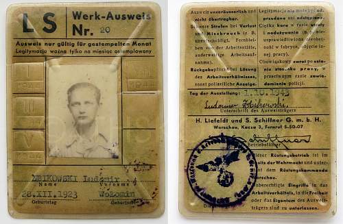 Polish Forced Labour (Zwangsarbeiter/Fremdarbeiter) collection