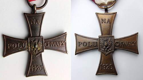 Cross of Valour (Krzyz Walecznych) - Exile Types