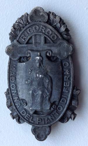Religious pin brooch