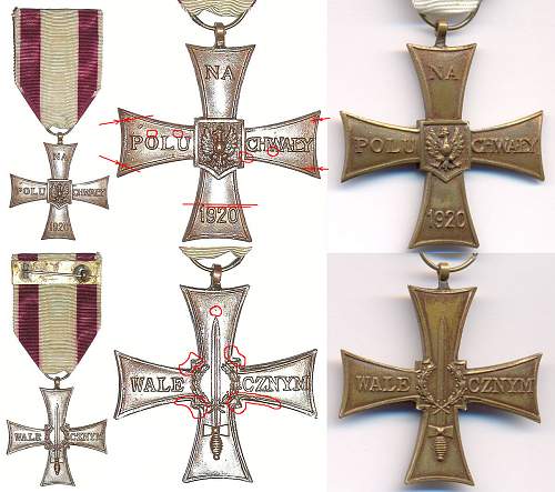 Cross of Valour (Krzyz Walecznych) - Exile Types