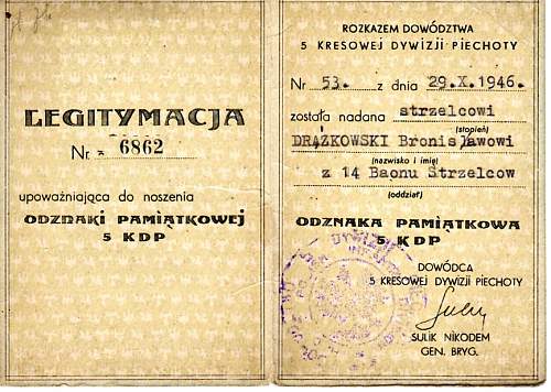Polish Medals, documents &amp; Red Cross Letter