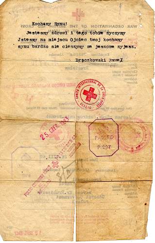 Polish Medals, documents &amp; Red Cross Letter