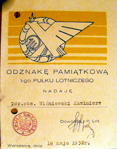 Polish badges / medals paperwork