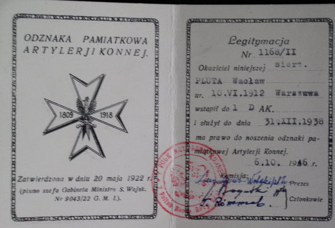 Polish badges / medals paperwork