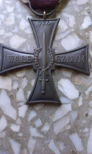 Cross of Valour (Krzyz Walecznych) - Exile Types