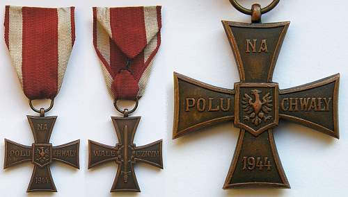 Cross of Valour (Krzyz Walecznych) - Exile Types