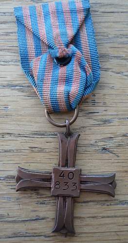Monte Cassino Cross 40833 and Merit Cross with Swords