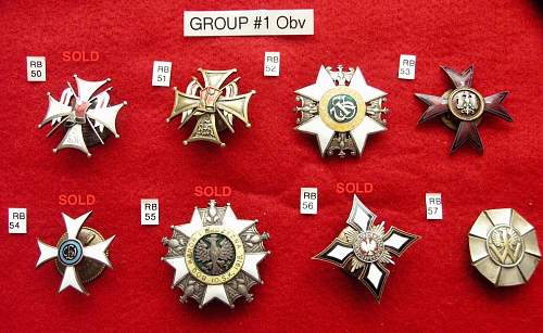 Polish militaria 4-sale - badges, medals, insignia ,etc