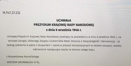 Staff Sergeant Feltynowski, AK, KW, fought in Warsaw Uprising.  &quot;Zubry &quot;  (Bisons)