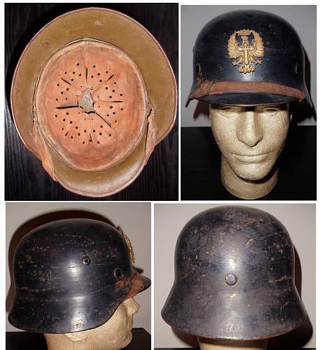 German Helmet with Polish Emblem on it ?