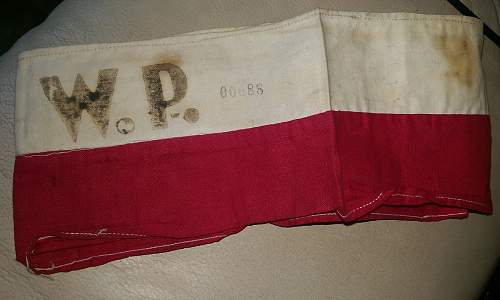 ADVICE PLEASE :-)  POLISH &quot;HOME ARMY&quot; ARMBAND numbered 00088