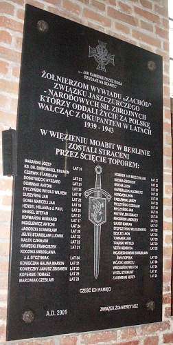 ZJ Commemorative plaque at St. Brigida's Basilica in Gdansk