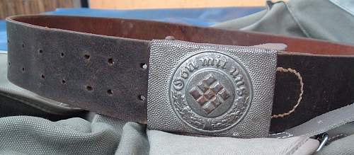 Denazified Police Buckle &amp; Belt