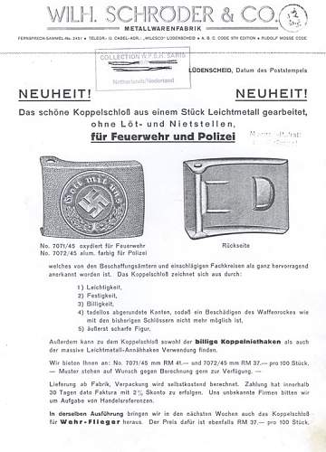 Polizei Flat Back buckles