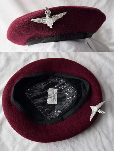 post war British Parachute regiment and Airborne forces maroon berets