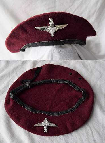post war British Parachute regiment and Airborne forces maroon berets