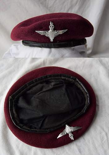 post war British Parachute regiment and Airborne forces maroon berets