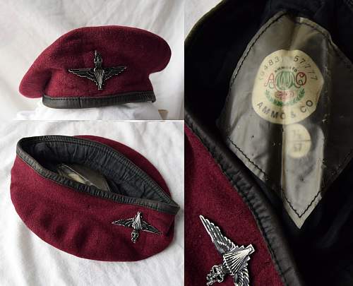 post war British Parachute regiment and Airborne forces maroon berets