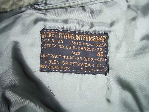 L-2B Flyers Jacket MIL-J-7448J