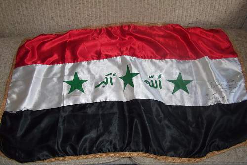 Signed Iraqi Flag