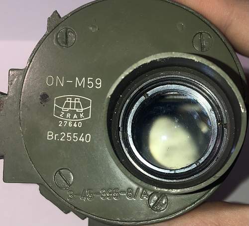 Yugoslavian ZRAK ON-M59 sight for MG53 tripod or M57 rocket launcher